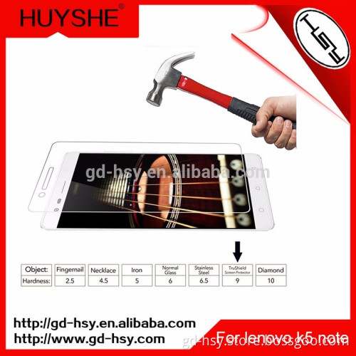 HUYSHE anti- broken screen guard for lenovo k 5 note protector tempered glass